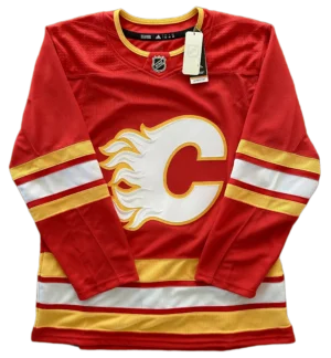 Calgary Flames Home Adidas PrimeGreen Size 50