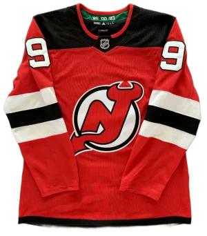 New Jersey Devils Home Adidas Climalite Size 54 - Hall