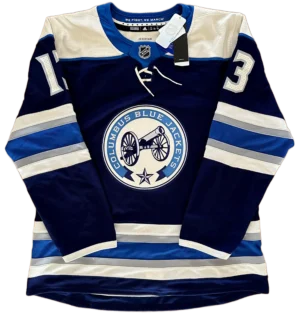 Columbus Blue Jackets Alternate Adidas Aeroready Size 54 - Atkinson